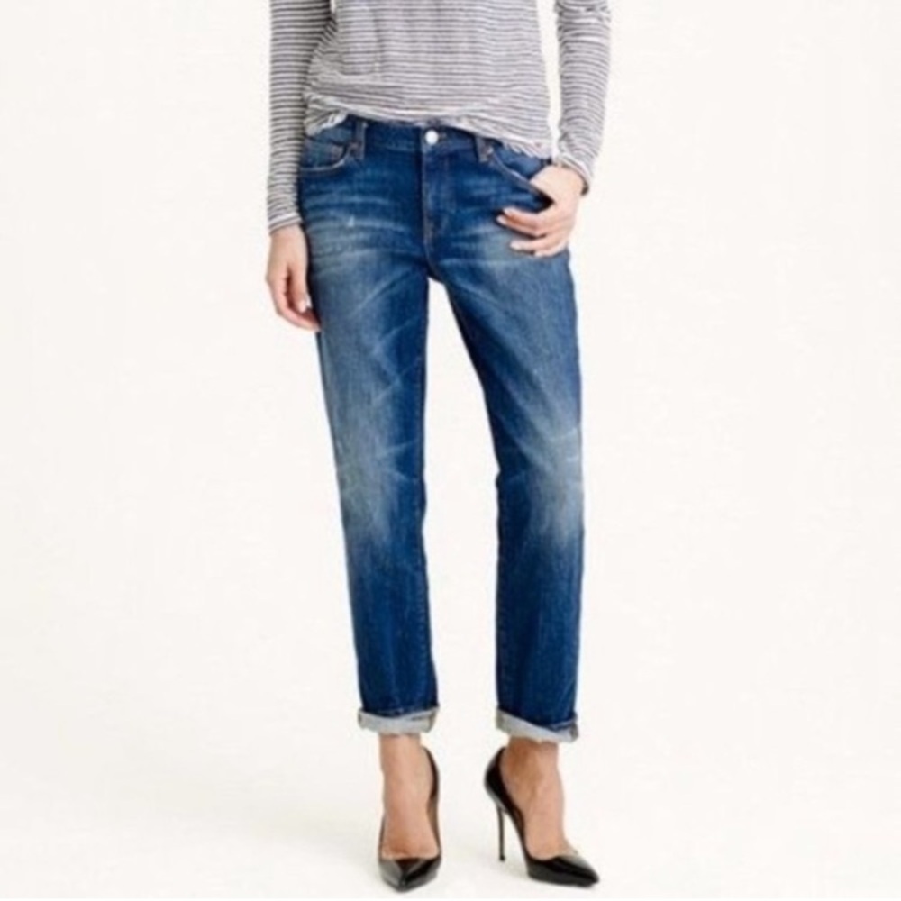 J Crew Women’s Broken in Boyfriend Indigo Denim